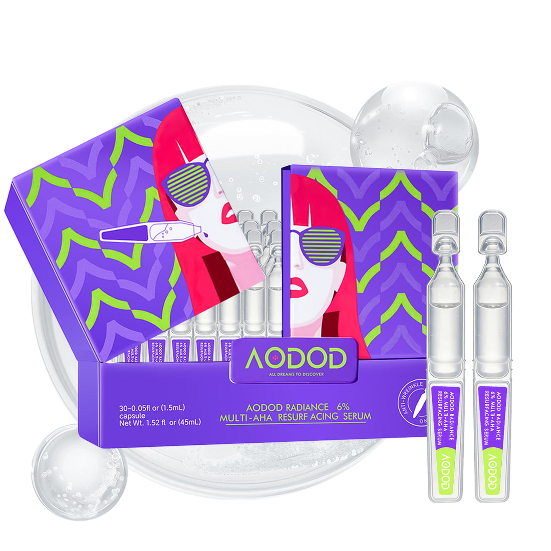 AODOD Multi-Acid Resurfacing Serum 4D Layered Exfoliation | Gentle Yet Powerful Renewal