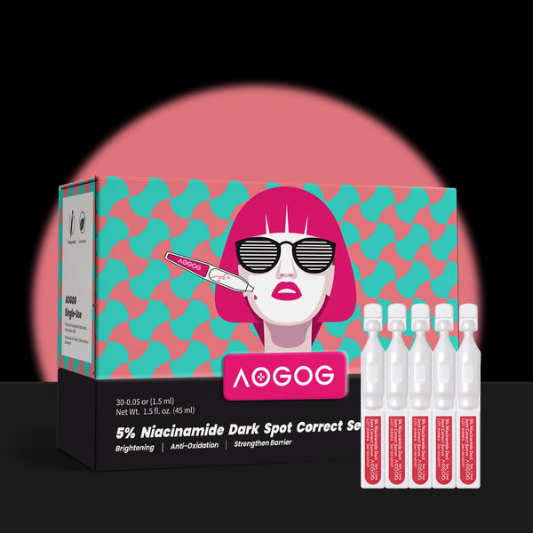 AOGOG Brightening Glowing Serum-Niacinamide Tranexamic acid,brightening,even skin tone,anti-oxidant	Elevate your tone-correcting routine with our Single-Dose Brightening Serum,